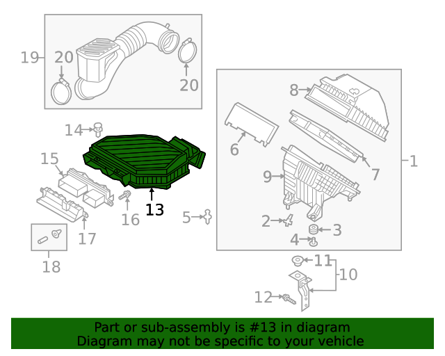 GENUINE Air Intake Duct Tube for 2016-2021 Hyundai Tucson 2.0L 2.4L 28210D3200