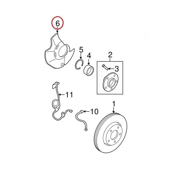Genuine OEM Front Left Brake Disc Dust Cover 2011–2014 Sonata 2011–2015 Optima