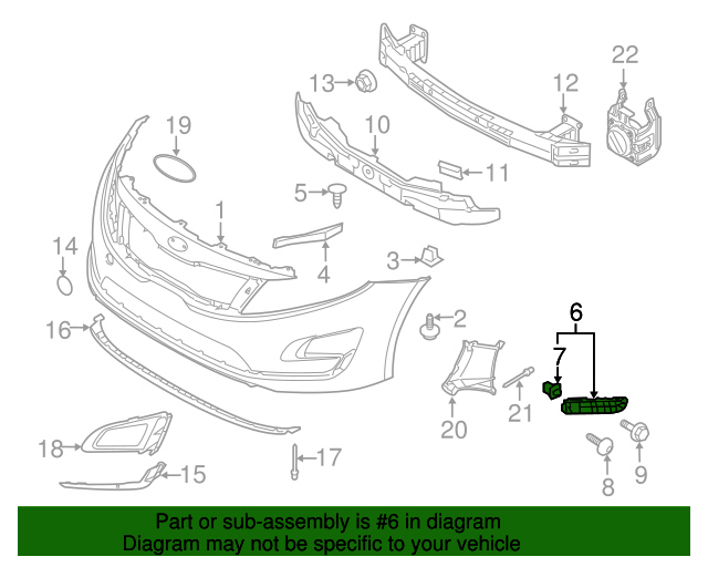 GENUINE Front Bumper Side Bracket LEFT for 2014-2016 Kia Optima 865132T500