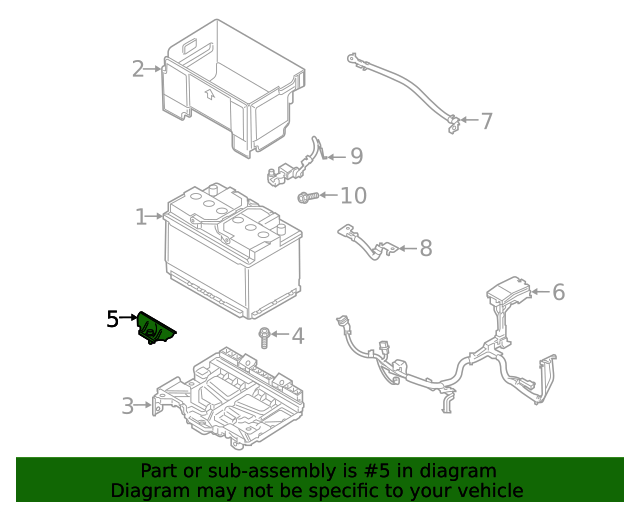 GENUINE Battey Hold Down Clamp for 2014-2023 Hyundai & Kia 371602V000
