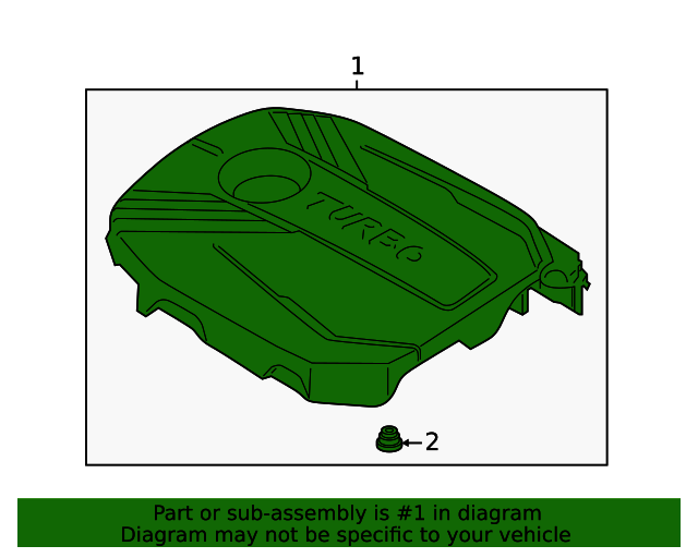 GENUINE Engine Cover for 2019-2023 Kia Forte Seltos Soul 1.6L Turbo 292402B220