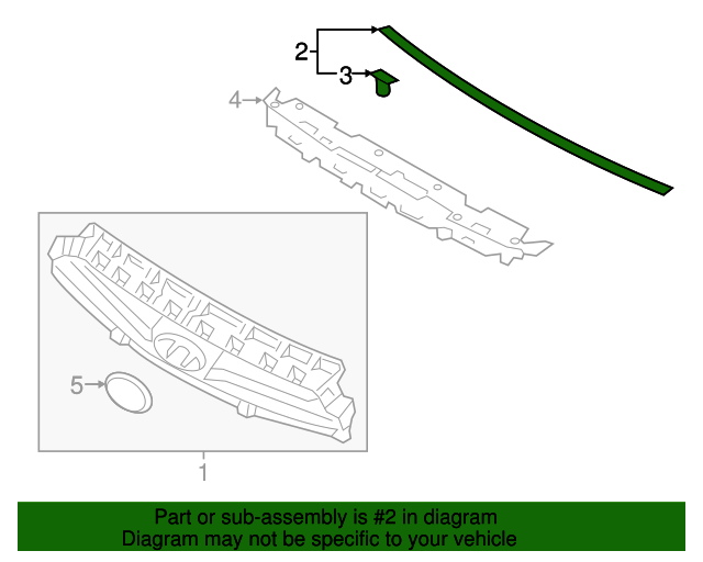 OEM Front Bumper Grille Upper Rubber Seal for 13-16 Genesis Coupe 863572M300