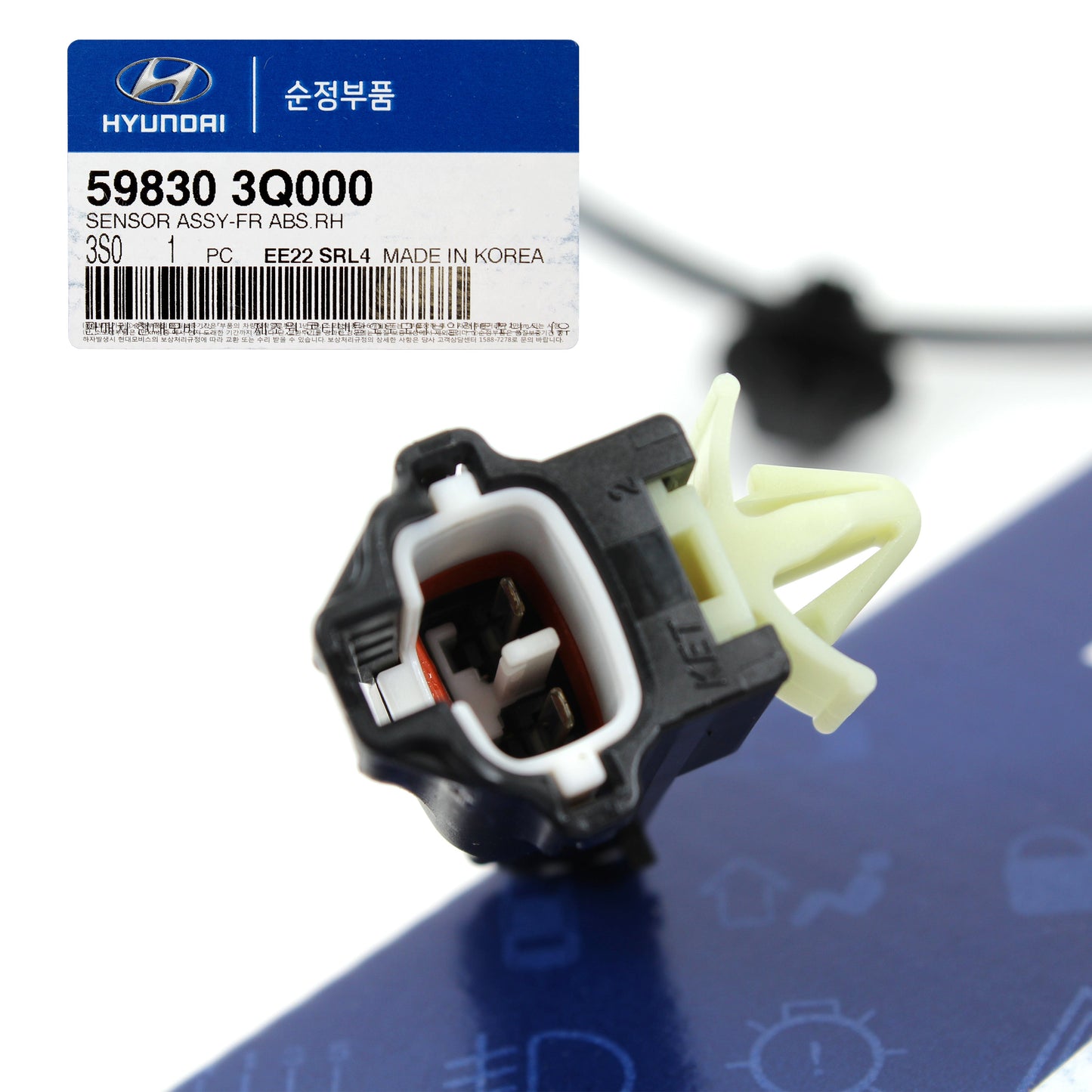 GENUINE ABS Speed Sensor FRONT PASSENGER for 11-15 Hyundai Sonata 59830-3Q000