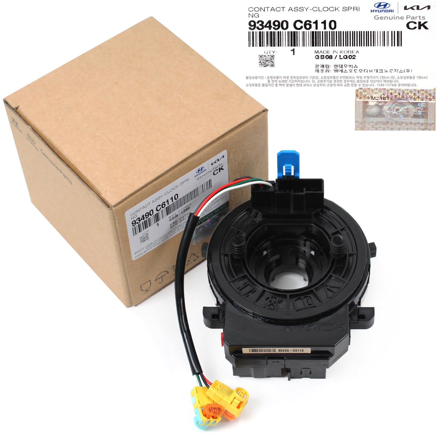GENUINE SRS Air Bag Clock Spring w/ Heated for 16-18 Kia Sorento 93490C6110