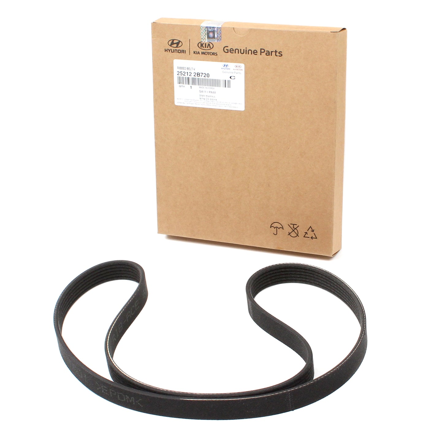 GENUINE Serpentine Belt for 13-20 Elantra Sonata Tucson Veloster 1.6L 252122B720