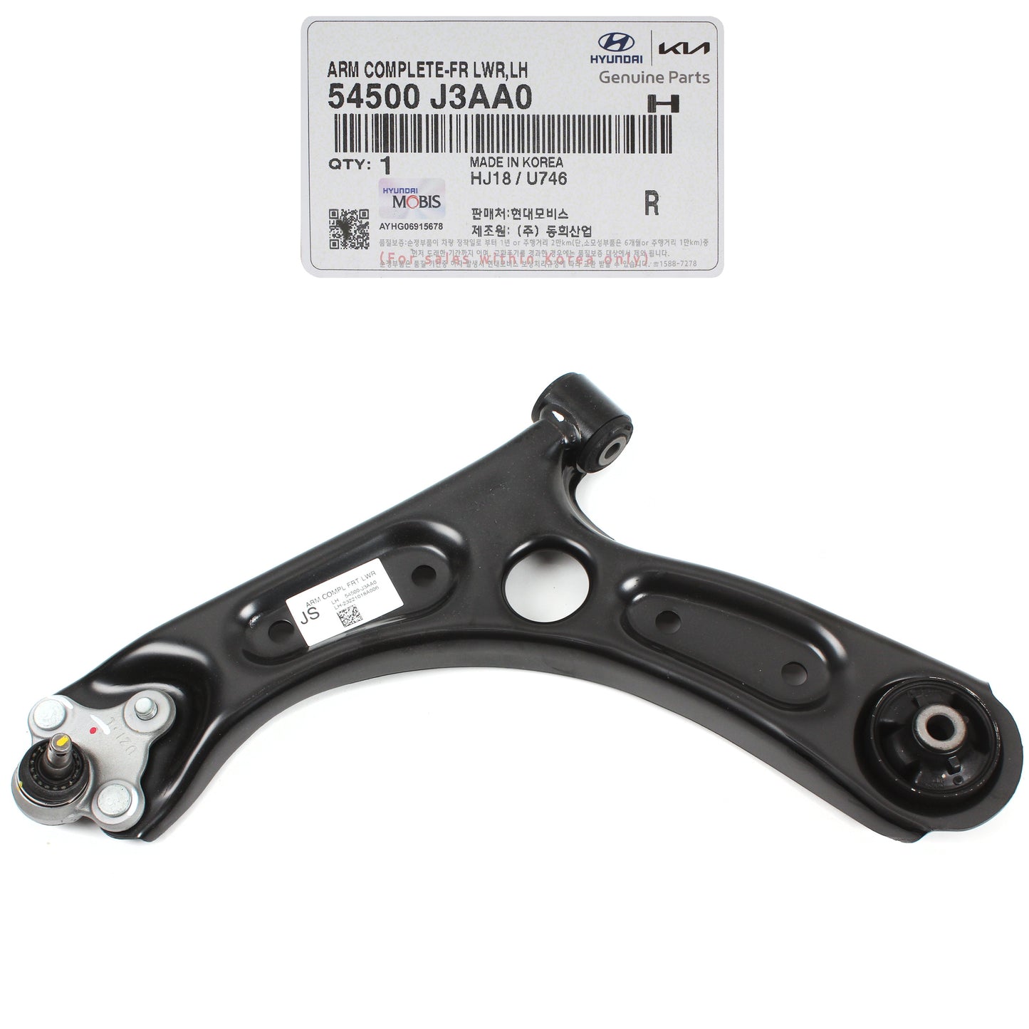 GENUINE 19-21 Hyundai Veloster for Front Lower Control Arm DRIVER 54500J3AA0