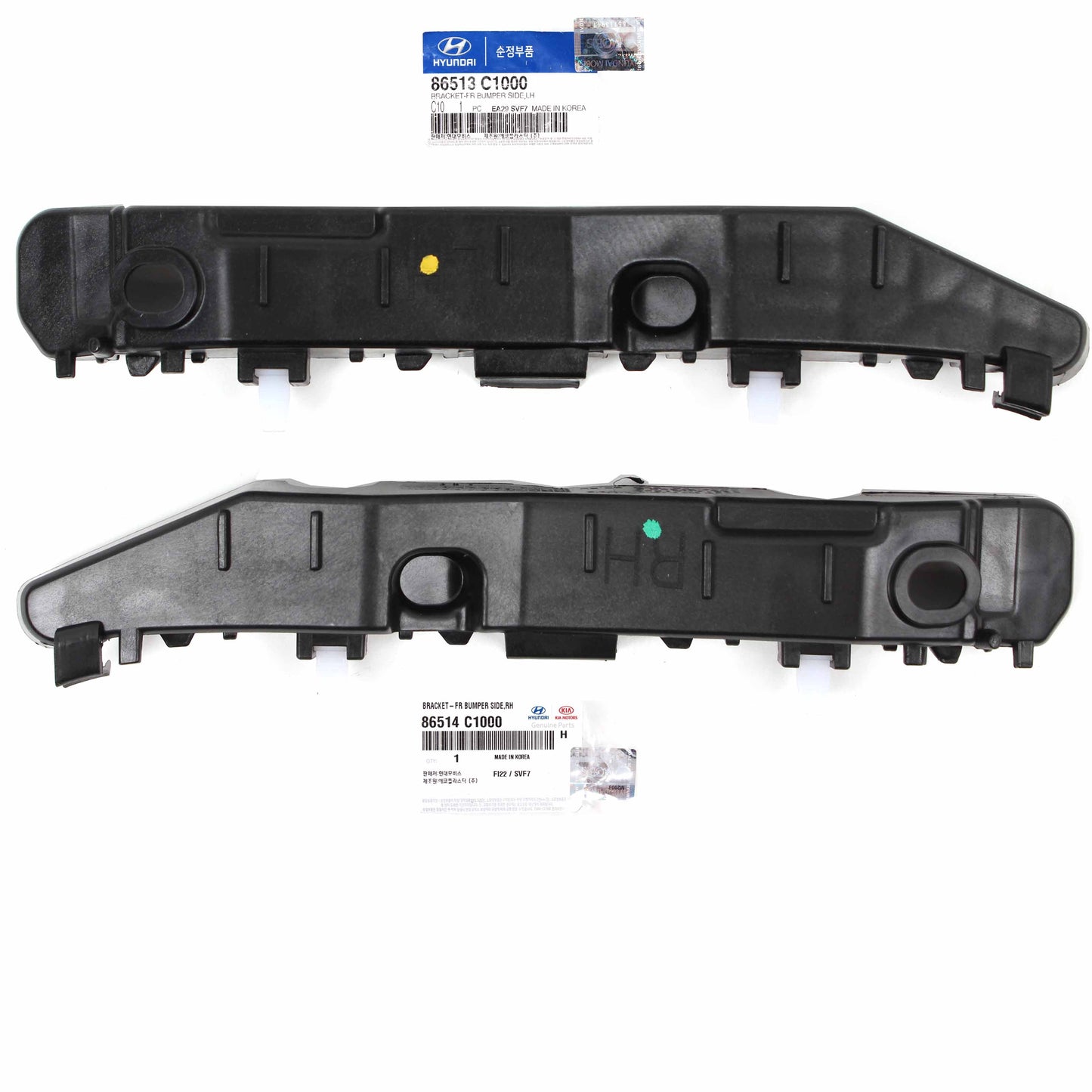 Front Bumper Bracket RIGHT PASSENGER OEM for 15-17 Hyundai Sonata 86514C1000