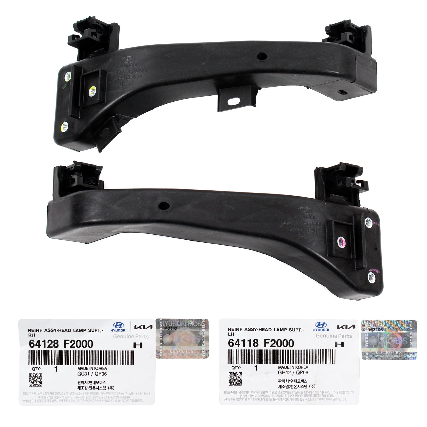 GENUINE Headlight Support Bracket RIGHT for 17-20 Hyundai Elantra 64128F2000