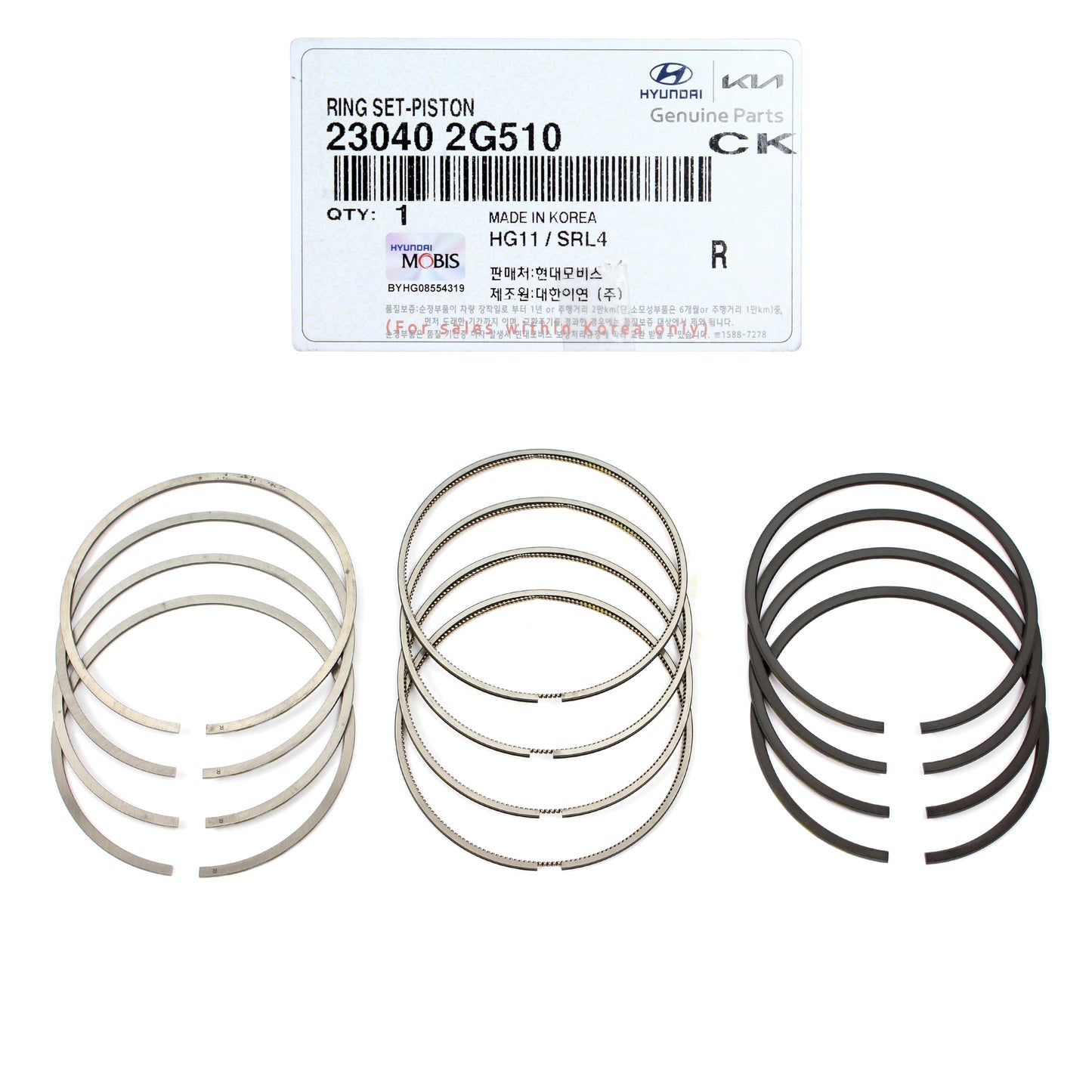 GENUINE Engine Piston Rings STD for 13-21 Santa Fe Sonata Tucson 2.4L 230402G510