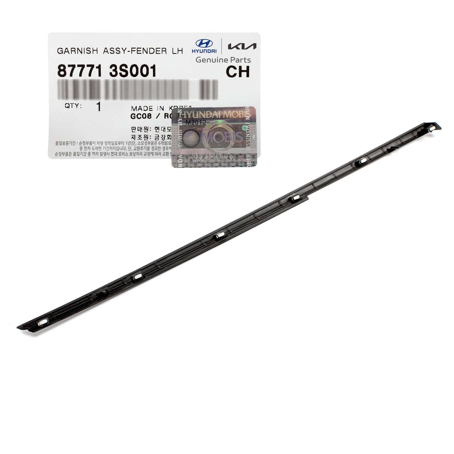 GENUINE Fender Chrome Molding DRIVER for 2011-2015 Hyundai Sonata OEM 877713S001