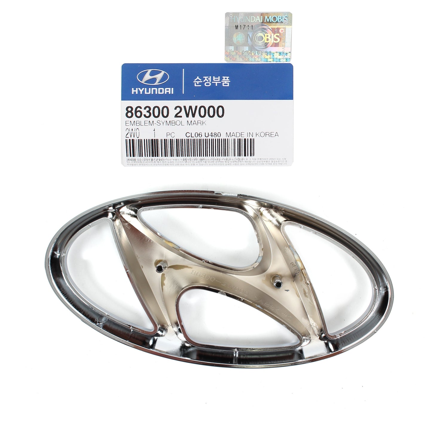 GENUINE FRONT Grille "H" Emblem for 13-16 Hyundai Santa Fe OEM 863002W000