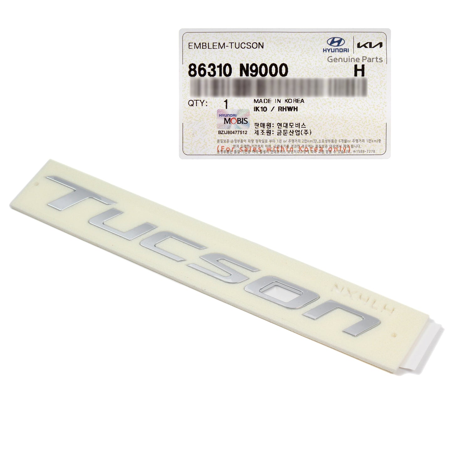 GENUINE Rear Trunk Lid Emblem Nameplate for 2022-2024 Hyundai Tucson 86310N900