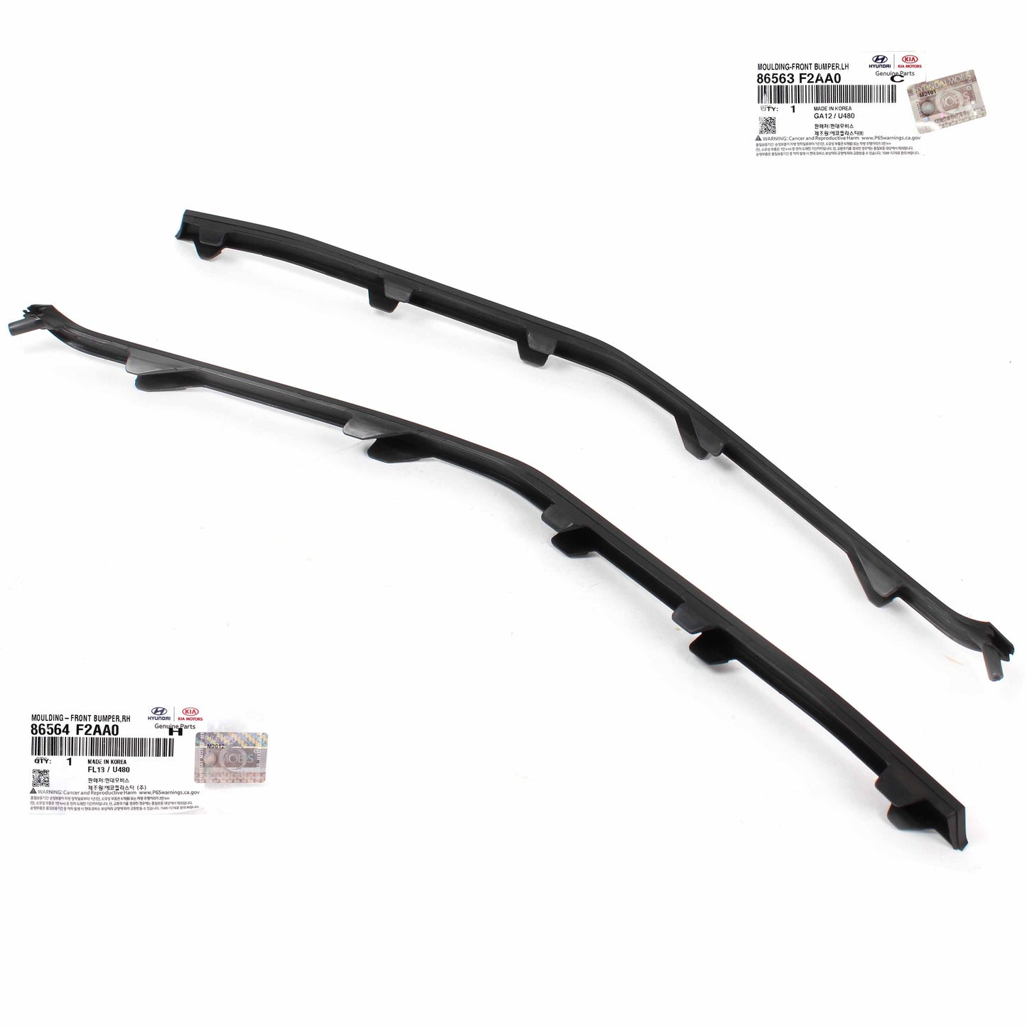 GENUINE Front Bumper Lower Molding RIGHT for 19-20 Hyundai Elantra 86564F2AA0