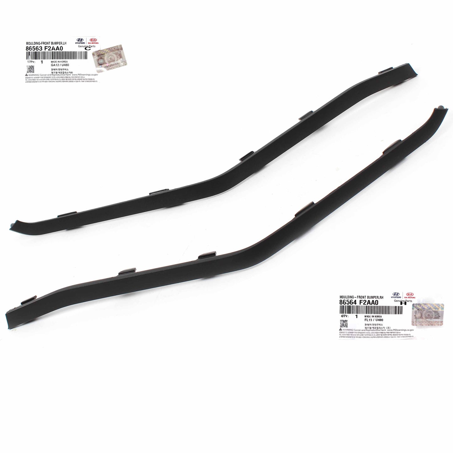 GENUINE Front Bumper Lower Molding RIGHT for 19-20 Hyundai Elantra 86564F2AA0
