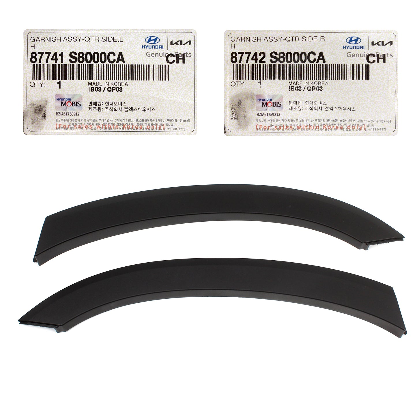 GENUINE Rear Fender Molding RIGHT for 2020-2022 Hyundai Palisade 87742S8000CA