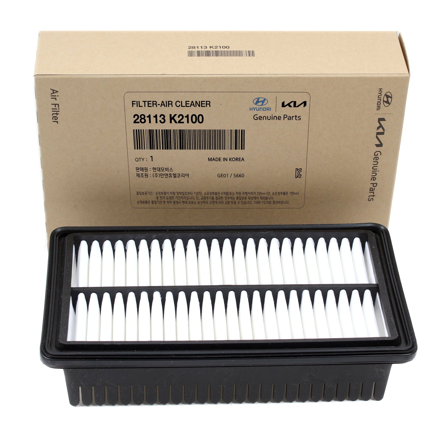 GENUINE Air Cleaner Filter for 2020-2023 Hyundai Venue 28113K2100