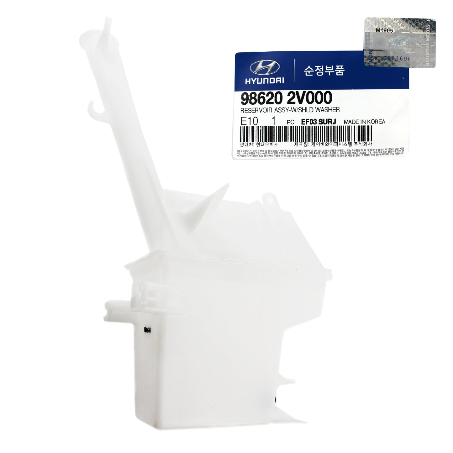 GENUINE WINDSHIELD WASHER RESERVOIR TANK for 12-15 HYUNDAI VELOSTER 986202V000