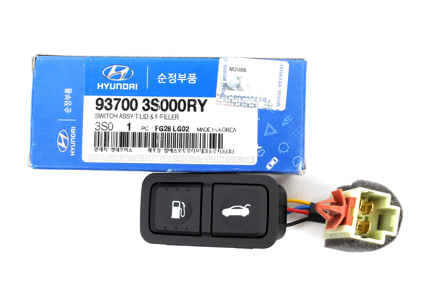 OEM Trunk Fuel Door Opener Button BLACK for 11-15 Hyundai Sonata 937003S000RY