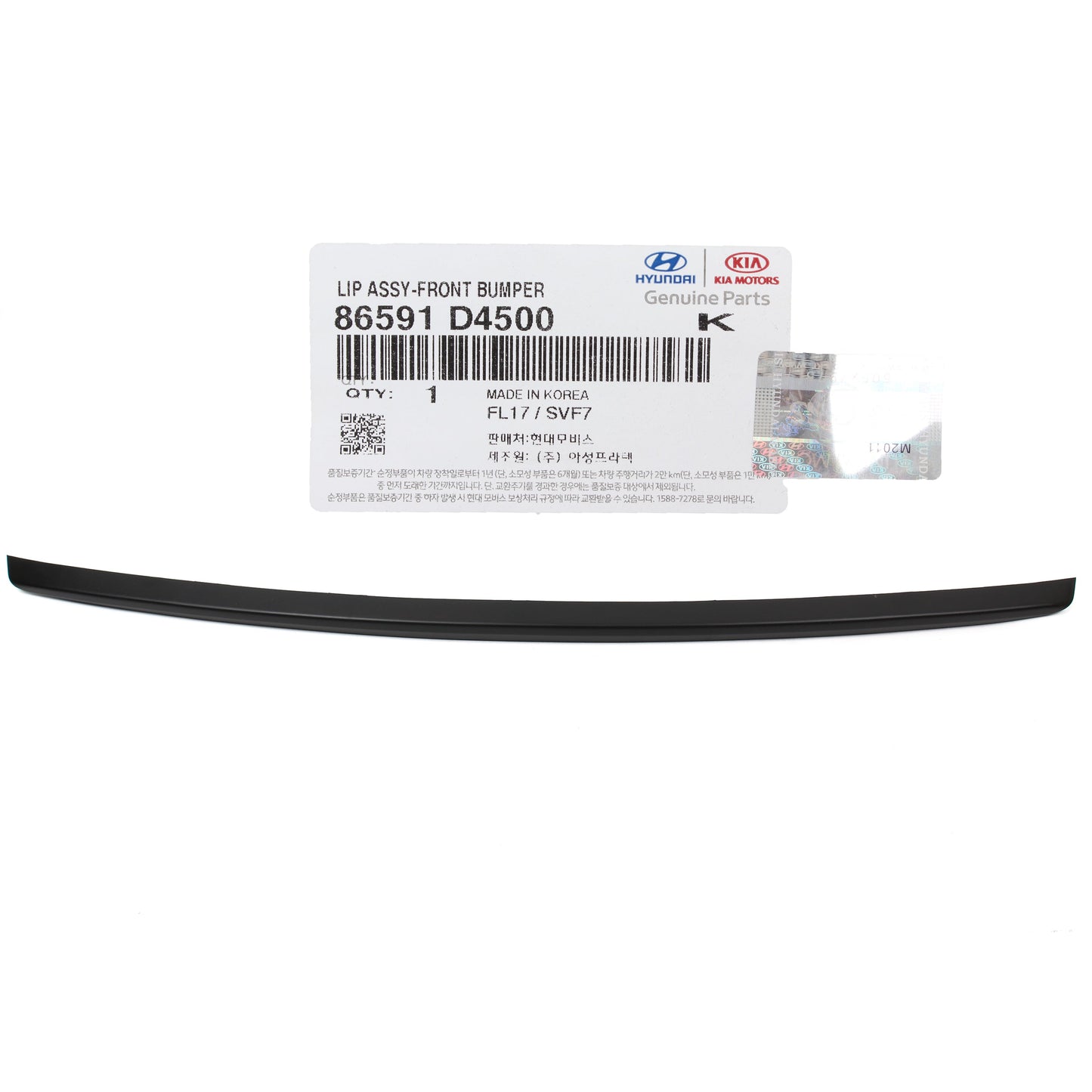 OEM Front Bumper Lower Lip Spoiler Deflector for 2019-20 Kia Optima 86591D4500