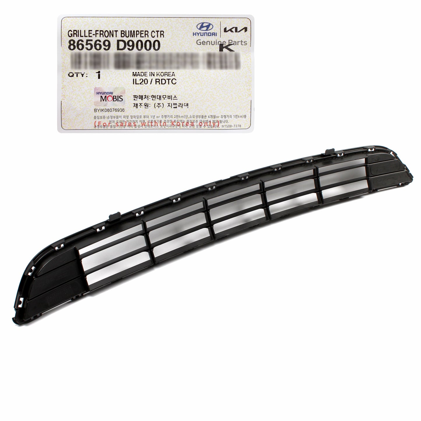 GENUINE Front Bumper Lower Grille for 2017 2018 2019 Kia Sportage 86569D9000