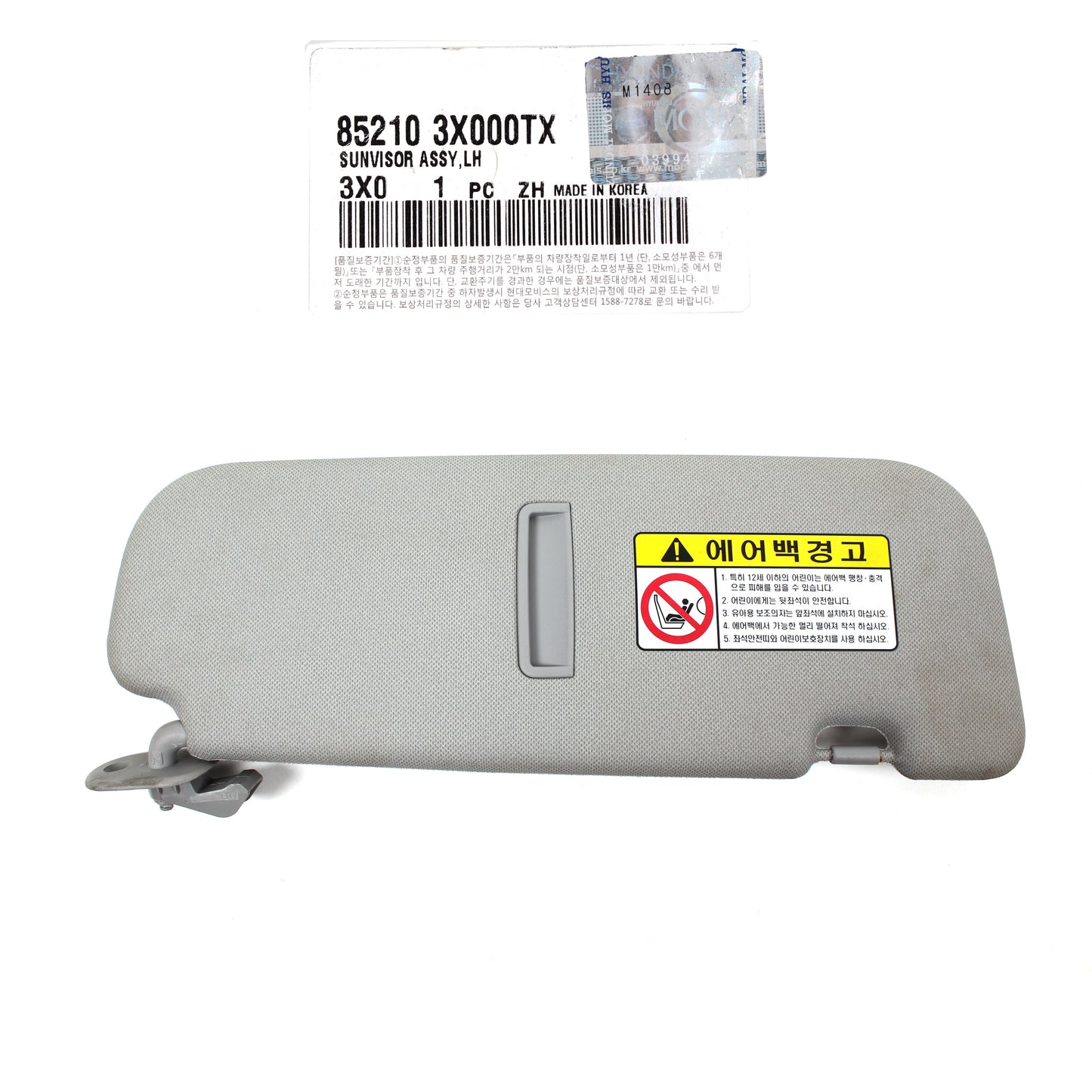 GENUINE Sun Visor DRIVER Side Gray for 2011-2015 Hyundai Elantra 852103X000TX