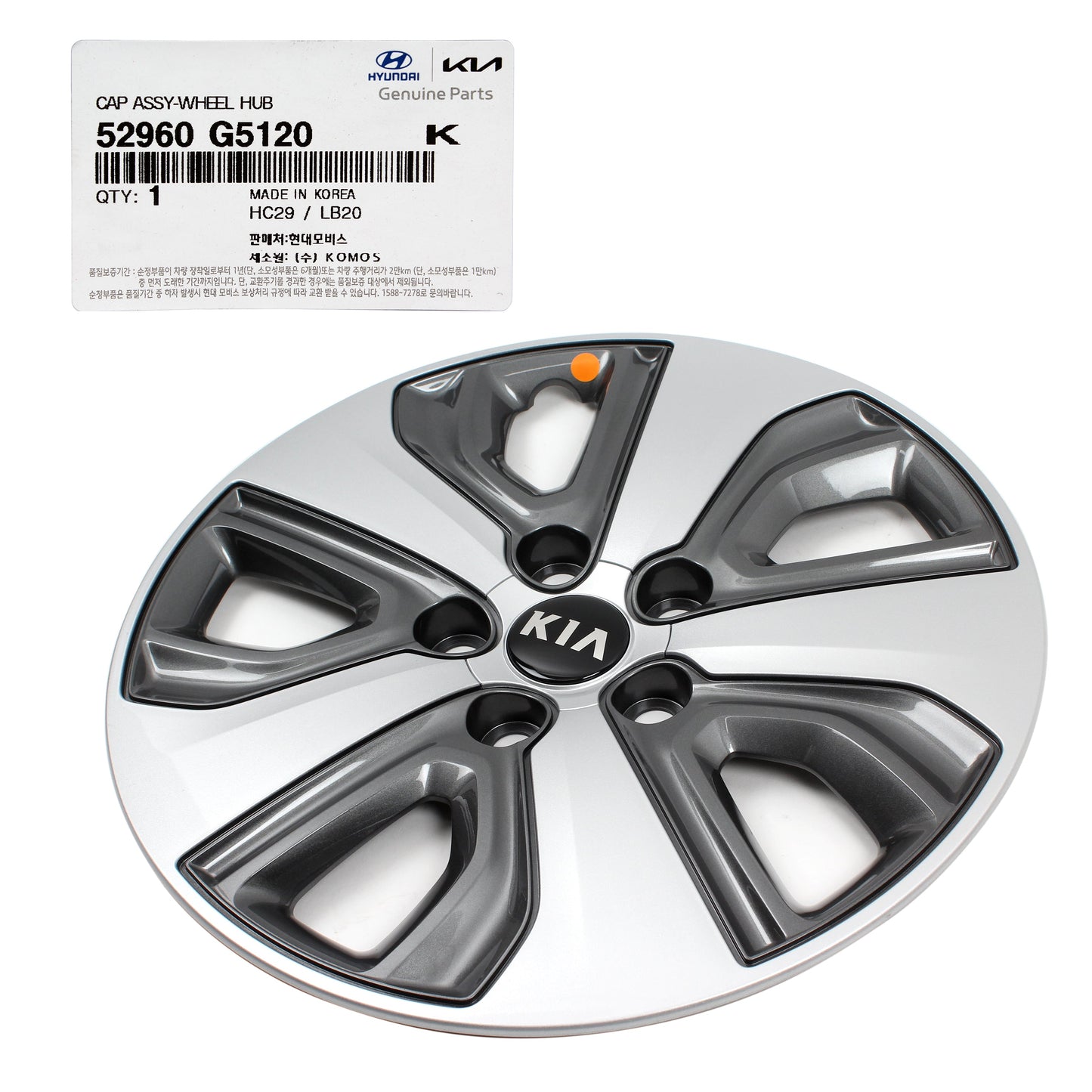 GENUINE Wheel Hub Cap Cover for 2017-2021 Kia Niro 52960G5120