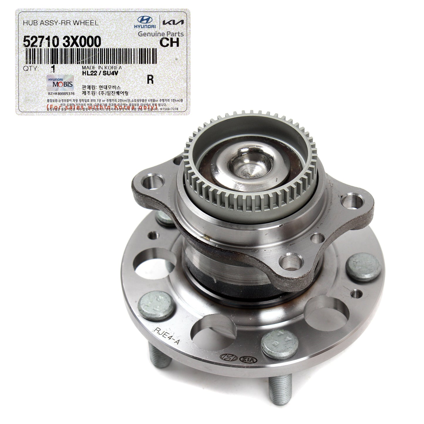 GENUINE Rear Wheel Hub & Bearing for 11-18 Elantra Veloster Forte 527103X000