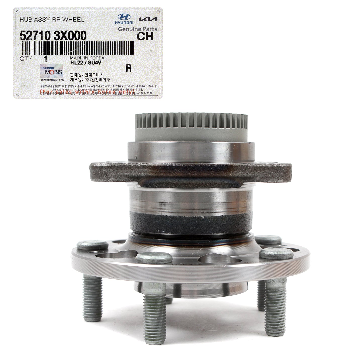 GENUINE Rear Wheel Hub & Bearing for 11-18 Elantra Veloster Forte 527103X000