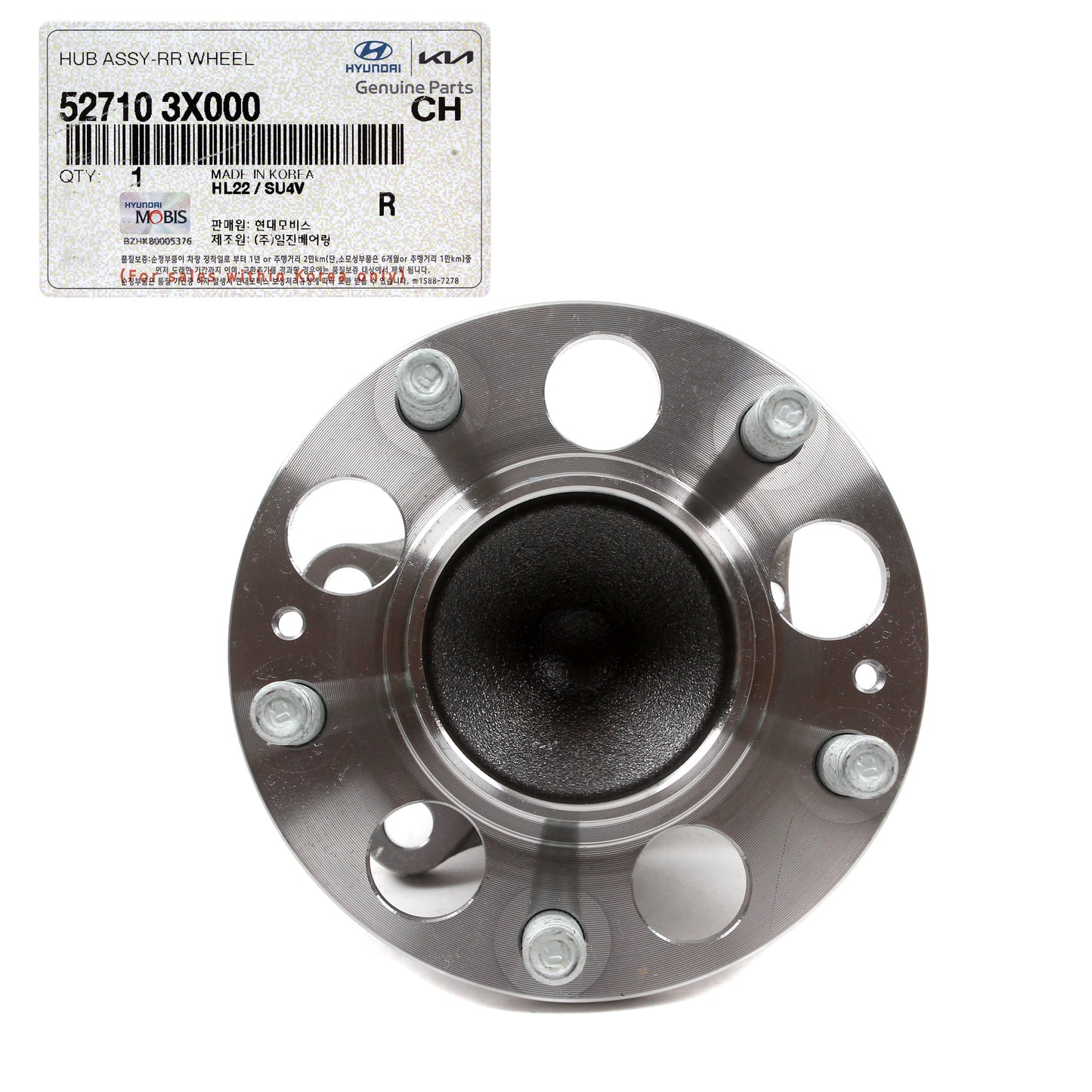 GENUINE Rear Wheel Hub & Bearing for 11-18 Elantra Veloster Forte 527103X000