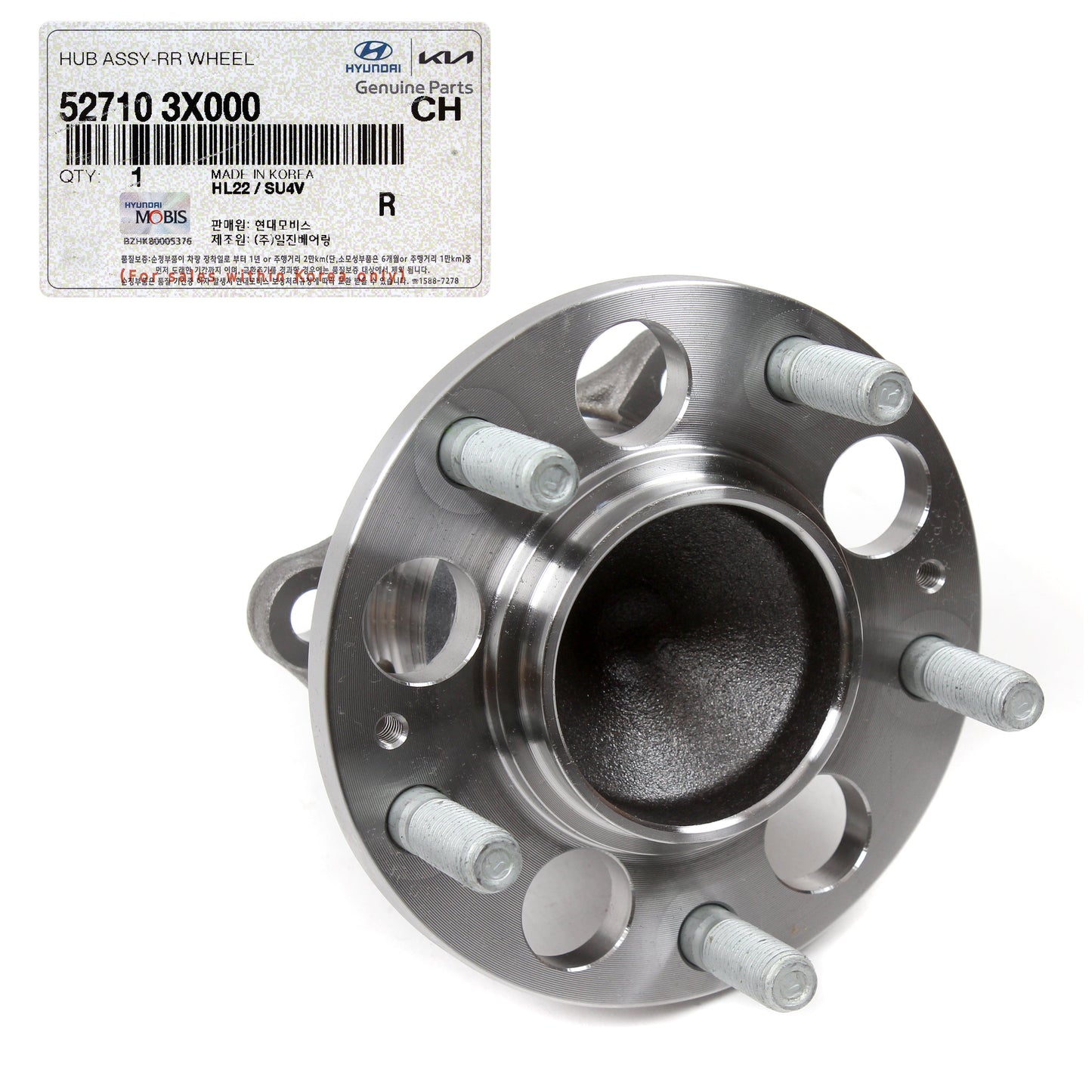 GENUINE Rear Wheel Hub & Bearing for 11-18 Elantra Veloster Forte 527103X000