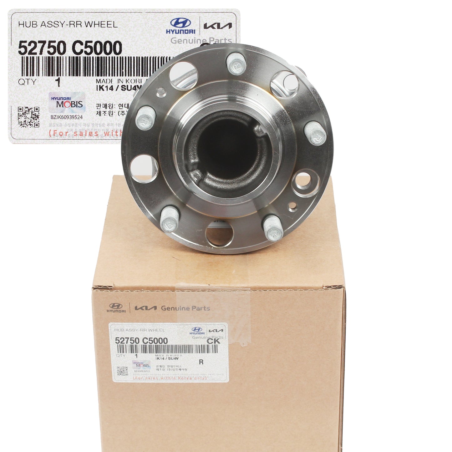 GENUINE 2016-2020 Kia Sorento FWD for REAR Wheel Hubs & Bearings 52750C5000