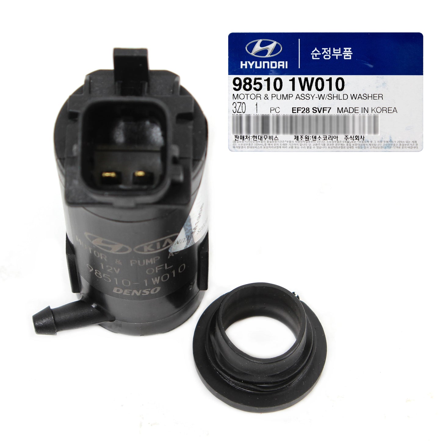 GENUINE WINDSHIELD WASHER PUMP & GROMMET for 12-18 HYUNDAI KIA OEM 985101W010