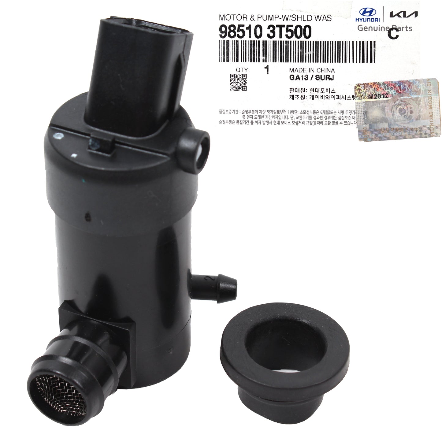 OEM Windshield Washer Pump & Grommet for Genesis G80 G90 Elantra K900 985103T500