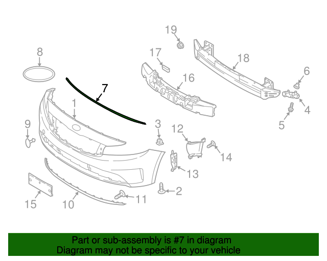 GENUINE Front Bumper Hood Rubber Seal Strip for 2017 2018 Kia Forte 86357A7800