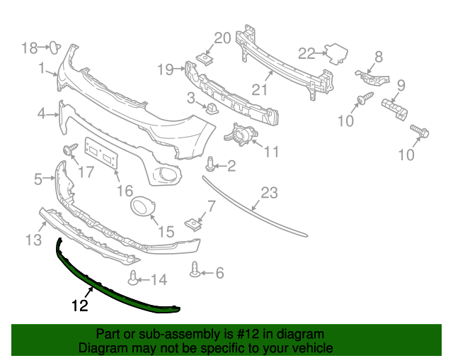 GENUINE Front Bumper Lower Lip Splitter Spoiler for 17-19 Kia Soul 86525B2500