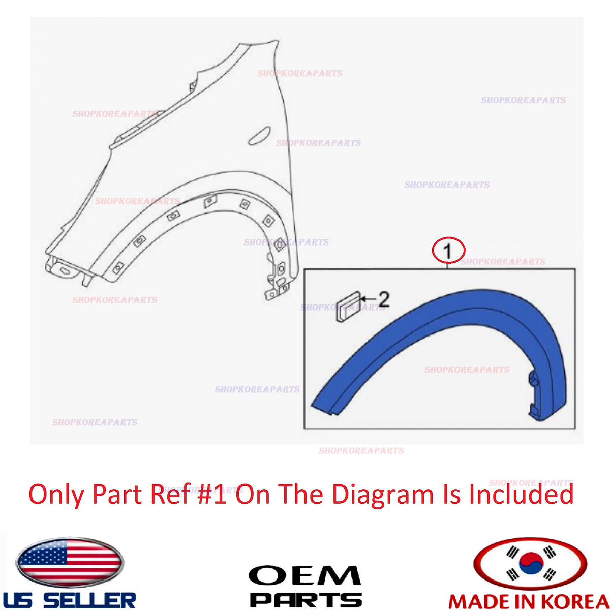 GENUINE Front Fender Wheel Molding LEFT Driver Side ⭐OEM⭐ Kia Niro 2023-2025