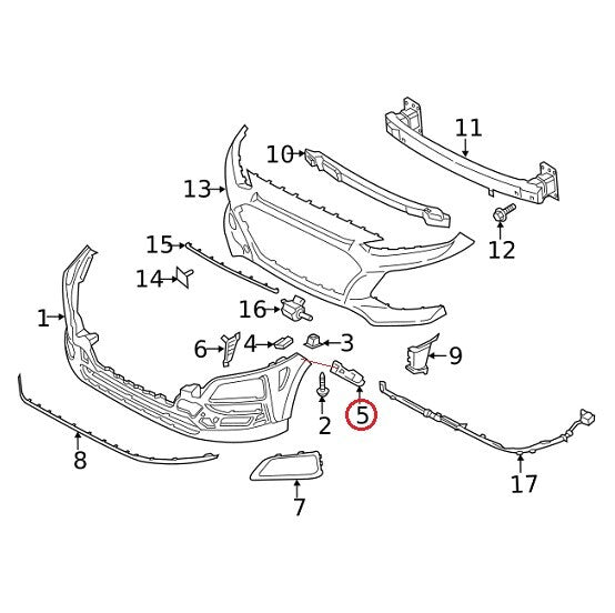 GENUINE Bumper Retainer Bracket Front Right Passenger Side OE Hyundai Kona 18-21