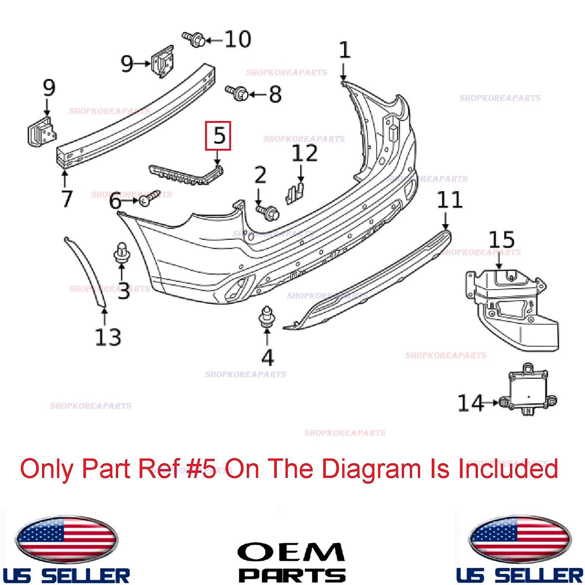 GENUINE Rear Bumper Bracket LEFT Driver Side OEM Mitsubishi Outlander 2014-2024