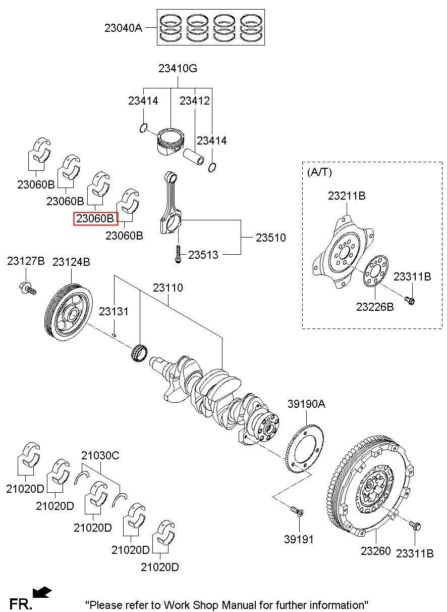 CONNECTING ROD BEARING SET 8pcs 0.25 for Various HYUNDAI KIA *See compatibility