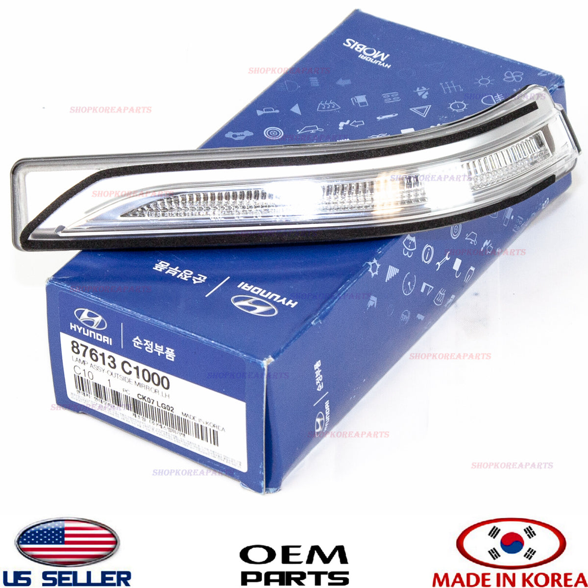 GENUINE Outside Mirror Signal Lamp Turn Driver Side OEM Sonata Hybrid 2016-2019