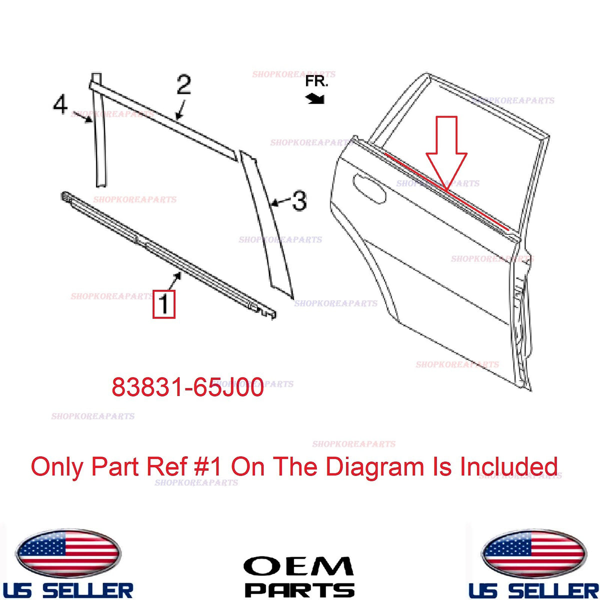 GENUINE Rear RIGHT Door Weatherstrip Outside ⭐OEM⭐ Grand Vitara 2006-2013