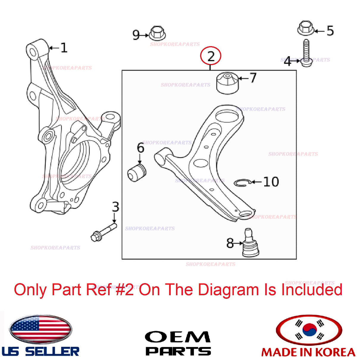 GENUINE Front Lower Control Arm LEFT Driver Side ⭐OEM⭐ KIA SOUL 2020-2025