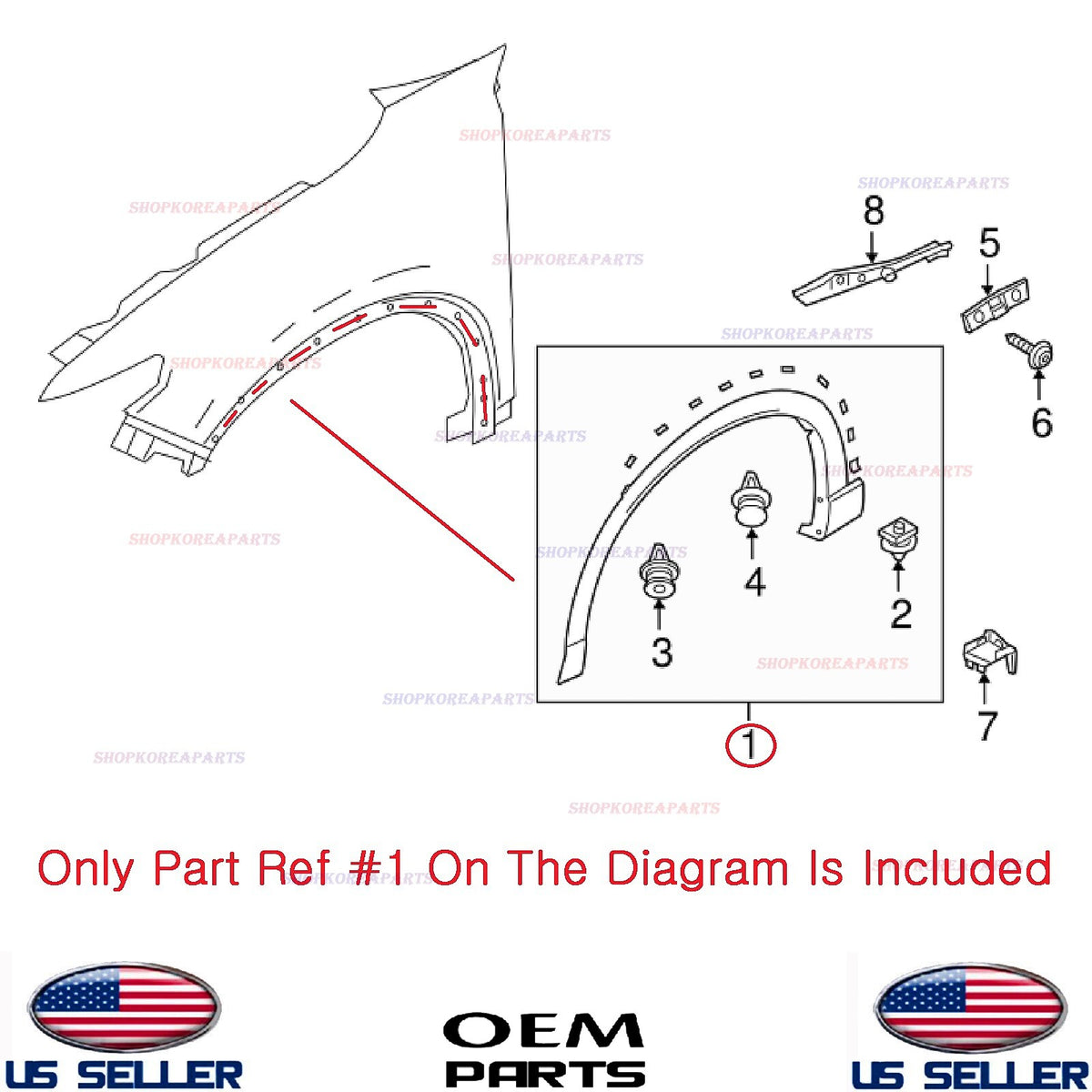 GENUINE Front Fender Wheel Opening Molding RIGHT Passenger OEM Mazda CX-9 16-23