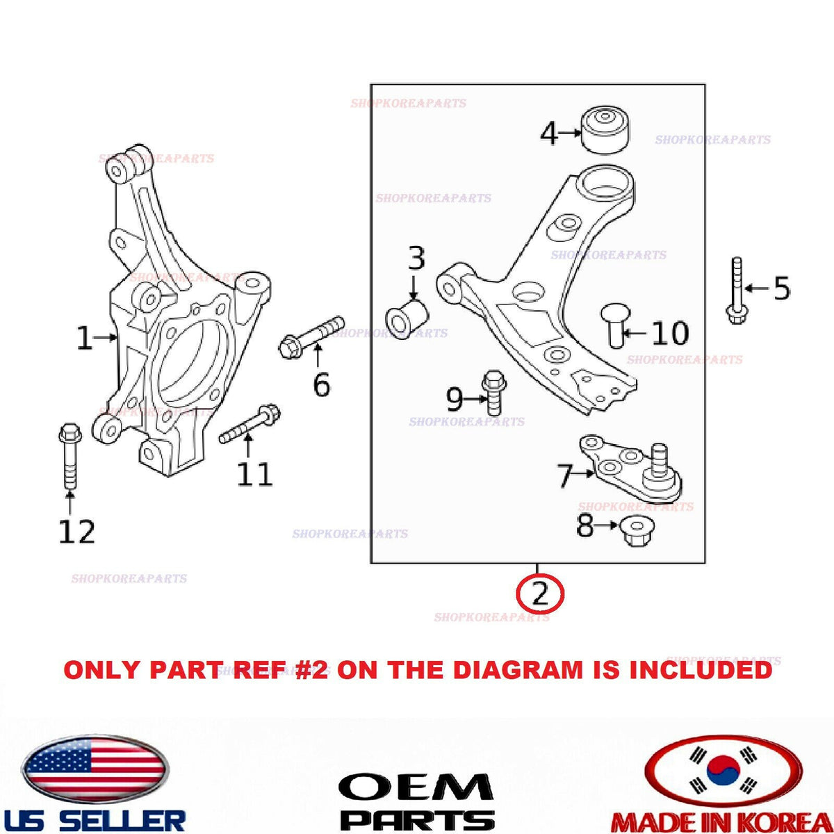 GENUINE Front Lower Control Arm RIGHT Passenger Side OEM Santa Fe 2021-2024