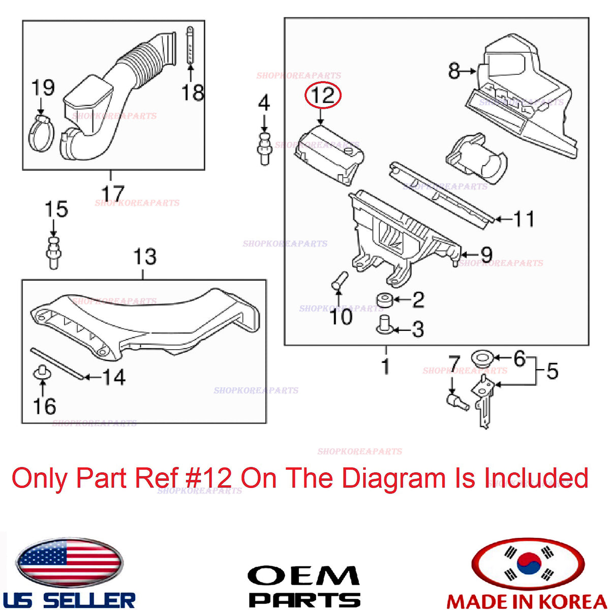 GENUINE Engine Air Filter Box Side Cover ⭐ SONATA 2.4L 18-19 OPTIMA 2.4L 16-20