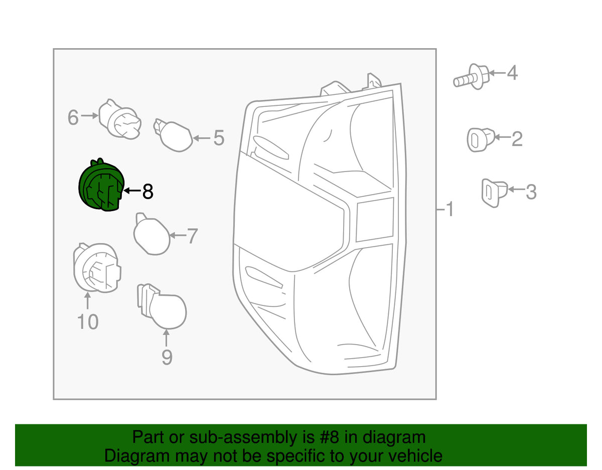 GENUINE OEM Rear Signal Lamp Plug Socket 1997-2024 Toyota Lexus 90075-99080
