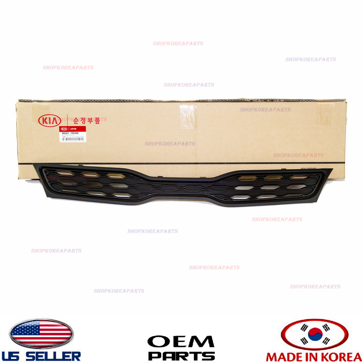 GRILLE RADIATOR FRONT GENUINE!!! KIA RIO HATCHBACK 2012-2015 863511W200