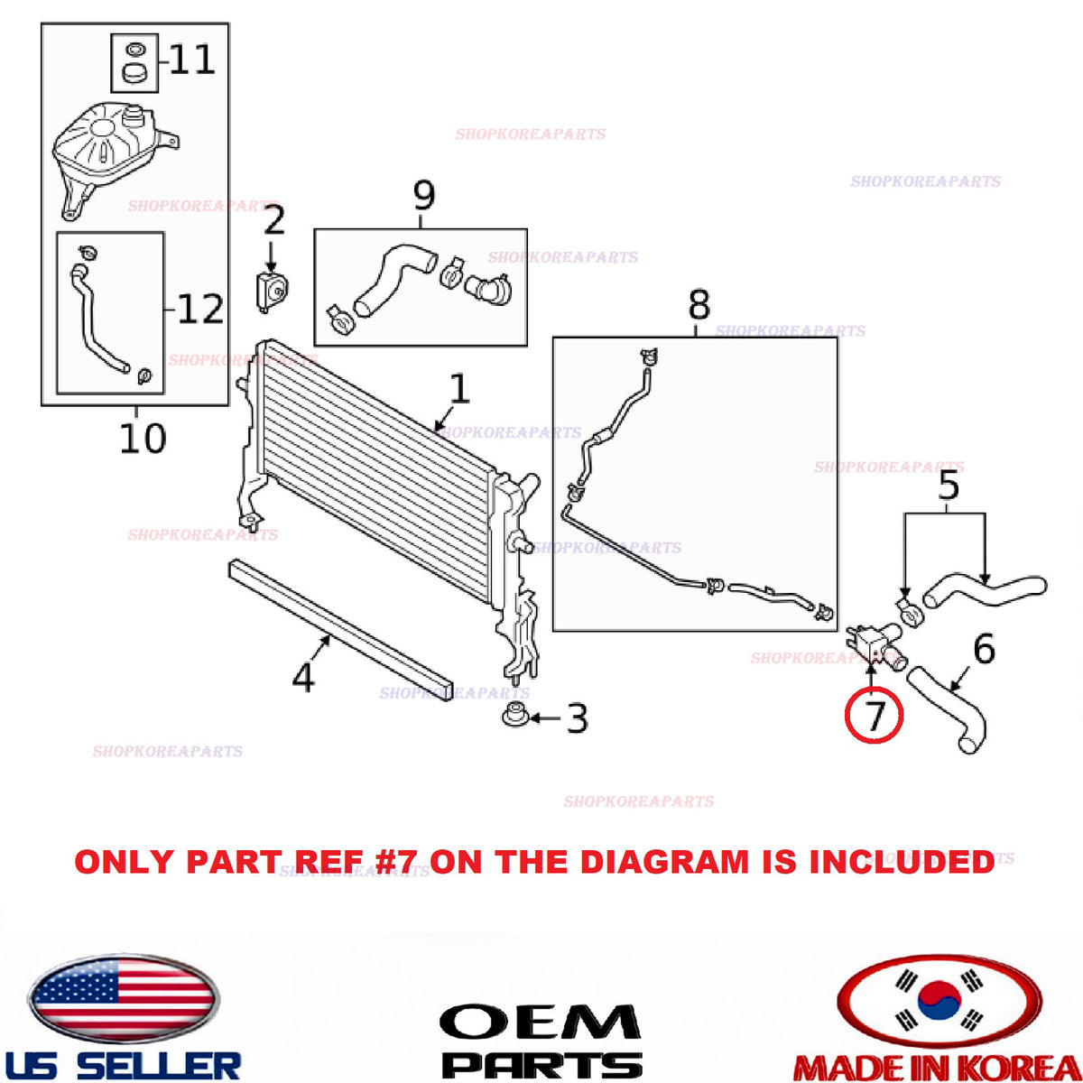 GENUINE Filler Neck Radiator Engine Coolant ⭐OEM⭐ HYUNDAI KONA 1.6L turbo 18-21