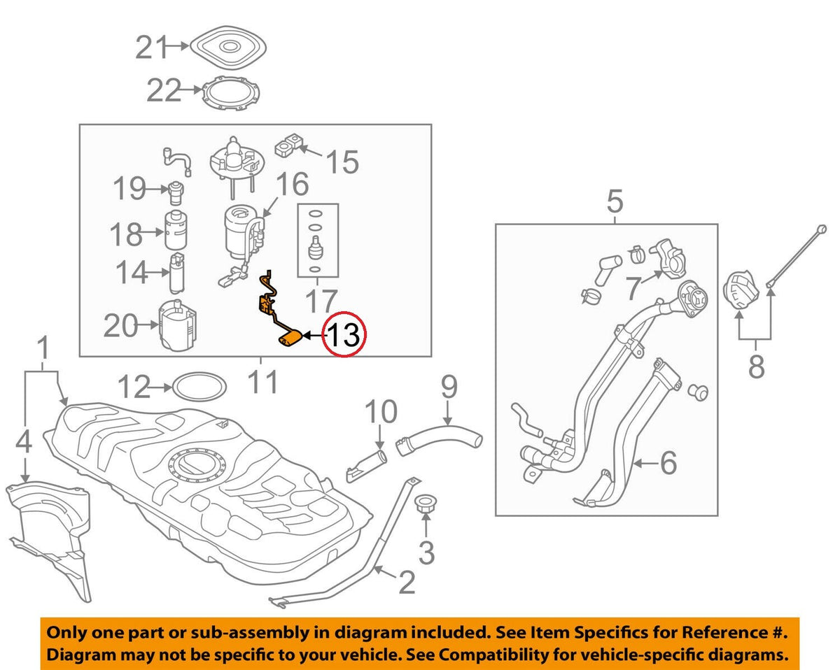 GENUINE Fuel Pump Level Sender Assy ⭐OEM⭐ 13-17 HYUNDAI KIA *See compatibility