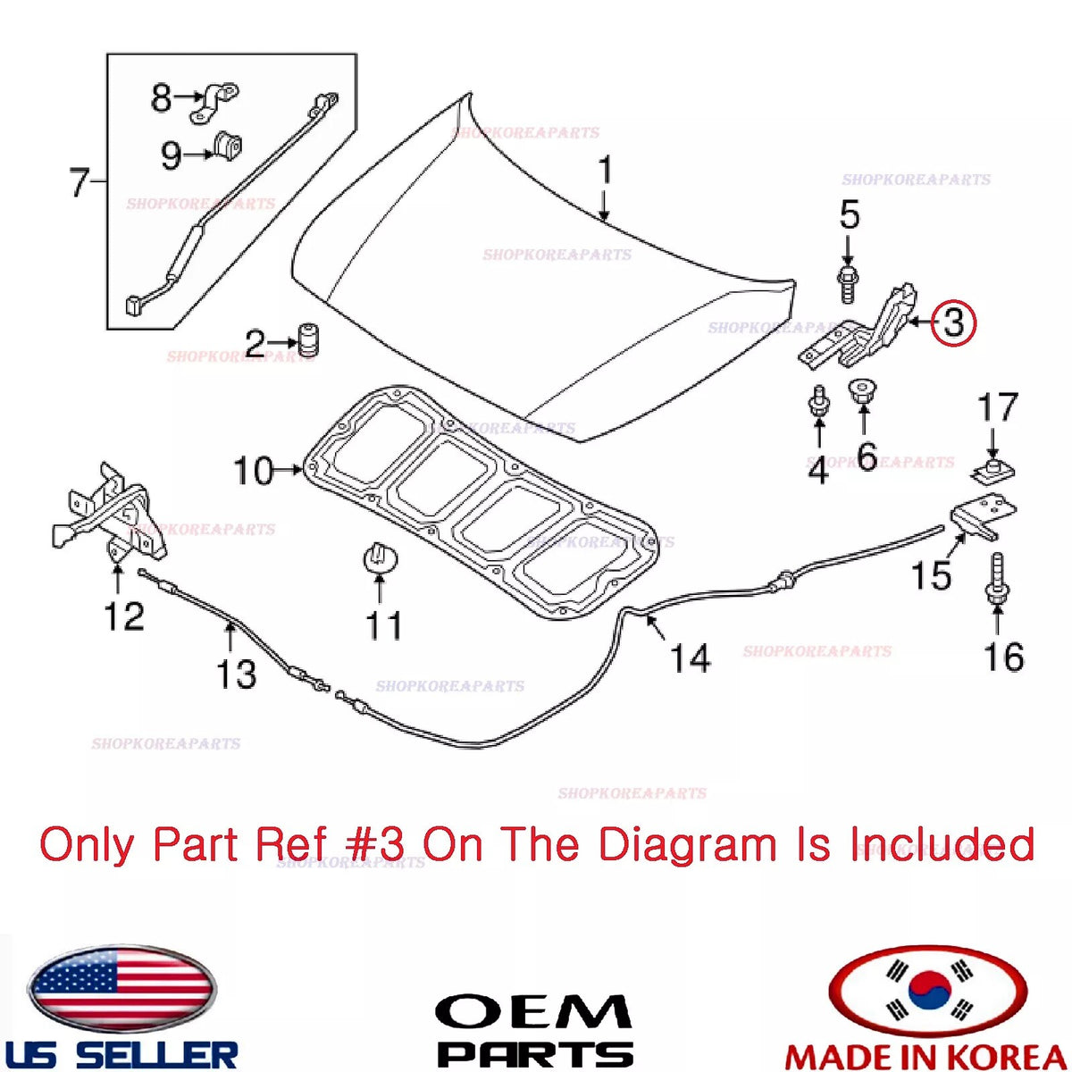 GENUINE Hood Hinge LEFT Driver Side ⭐OEM⭐ Genesis G80 2017-2020 79110-B1500